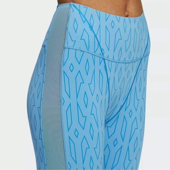adidas x IVY PARK Sheer Monogram Leggings in Light Blue/Bright Blue - Picture 10 of 13